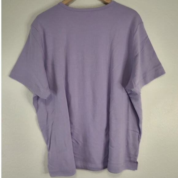 Quacker Factory Lilac Sequin Beaded Dragonfly Short Sleeve T-Shirt Size 2X - Picture 2 of 10